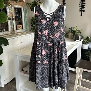 Rewind  size med boho floral midi dress